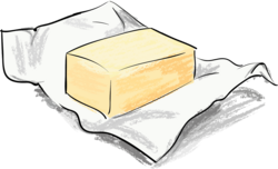 Zeichnung einer Butter