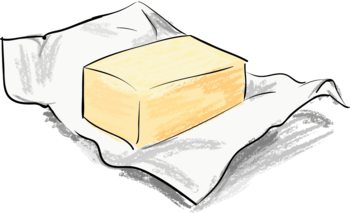 Zeichnung einer Butter